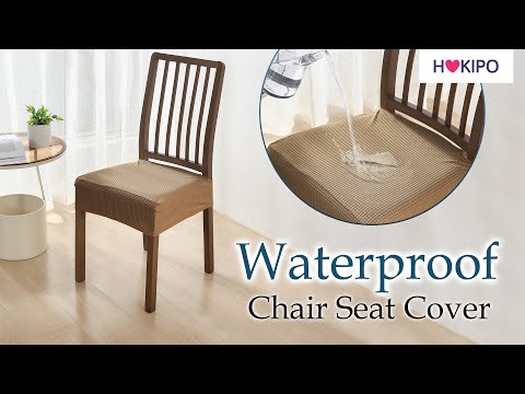 100% Waterproof Jacquard Dining Chair Seat Cushion Cover, Pink