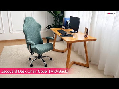 Gaming Chair Cover Elastic Jacquard Computer Rotating Chair Seat Covers Slipcover, Black