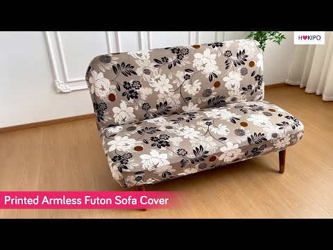 Printed Armless Sofa Cover | HOKIPO