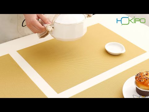 PVC Dining Table Mats, Golden