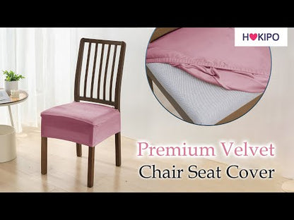 Premium Original Velvet Dining Chair Seat Cushion Cover, Sky Blue