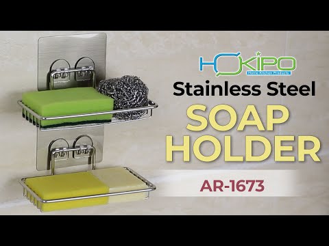 HOKIPO Stainless Steel wall mounted kitchen & bathroom soap holder​