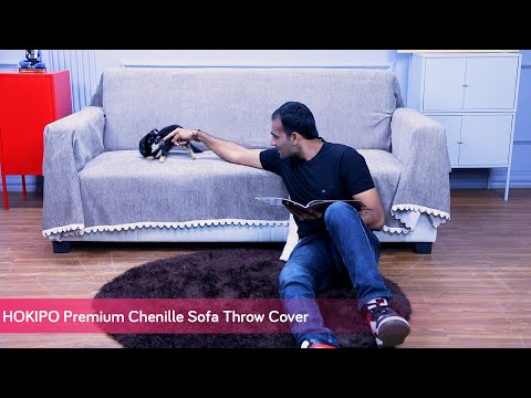 Chenille Sofa Couch Slipcover, Blue for 1/2/3 Seater