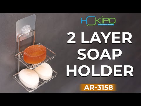 Double layer self adhesive bathroom soap stand​ for bathroom