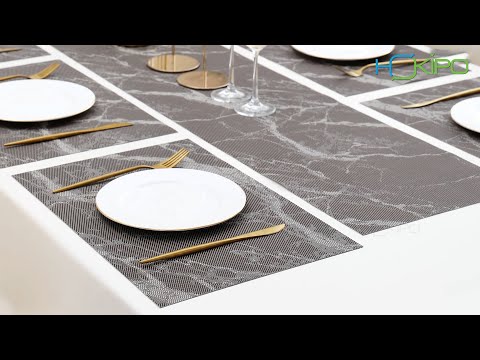 PVC Dining Table Mats, Espresso Brown