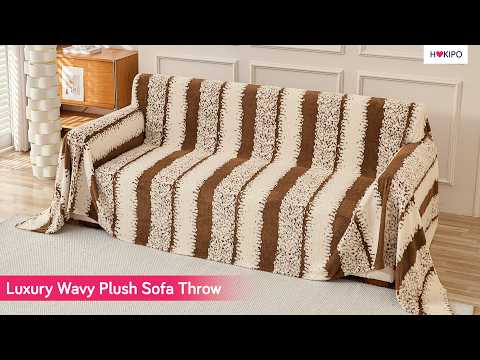Luxury Wavy Plush Sofa Throw – HOKIPO | Har Ghar ka Humsafar