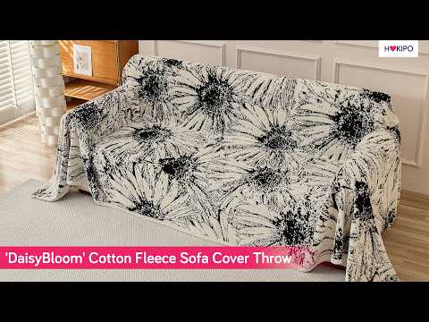DaisyBloom Cotton Fleece Sofa Throw – HOKIPO | Har Ghar ka Humsafar