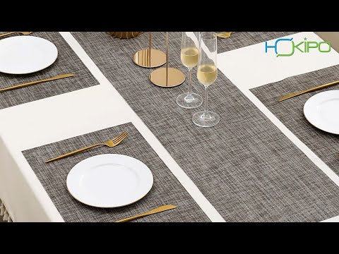 PVC Dining Table Mats, Ash Grey