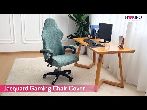 Gaming Chair Cover Elastic Jacquard Computer Rotating Chair Seat Covers Slipcover, Black
