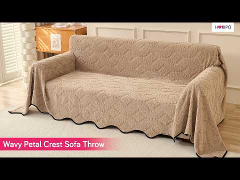 Wavy Petal Crest Sofa Throw – HOKIPO | Har Ghar ka Humsafar