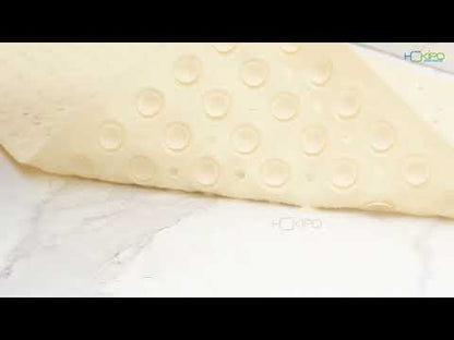 PVC Shower Mat Anti-Slip with Massage Acupressure Points, 46x78 cm, Beige