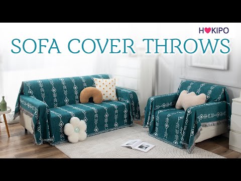 Thick, Soft and Pet Friendly Chenille Sofa Cover Throw, Teal Floral