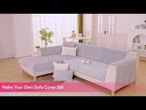 Premium Pebble Milk Velvet Anti Slip Sofa Mats, Moon Grey