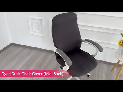 Office Chair Cover for Desk Chair (Mid-Back) – 140 GSM Stretch Fabric – Washable, Durable & Anti-Slip – Fits Mid-Back Office Chairs, Camel