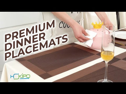 PVC Dining Table Mats, Dark Brown