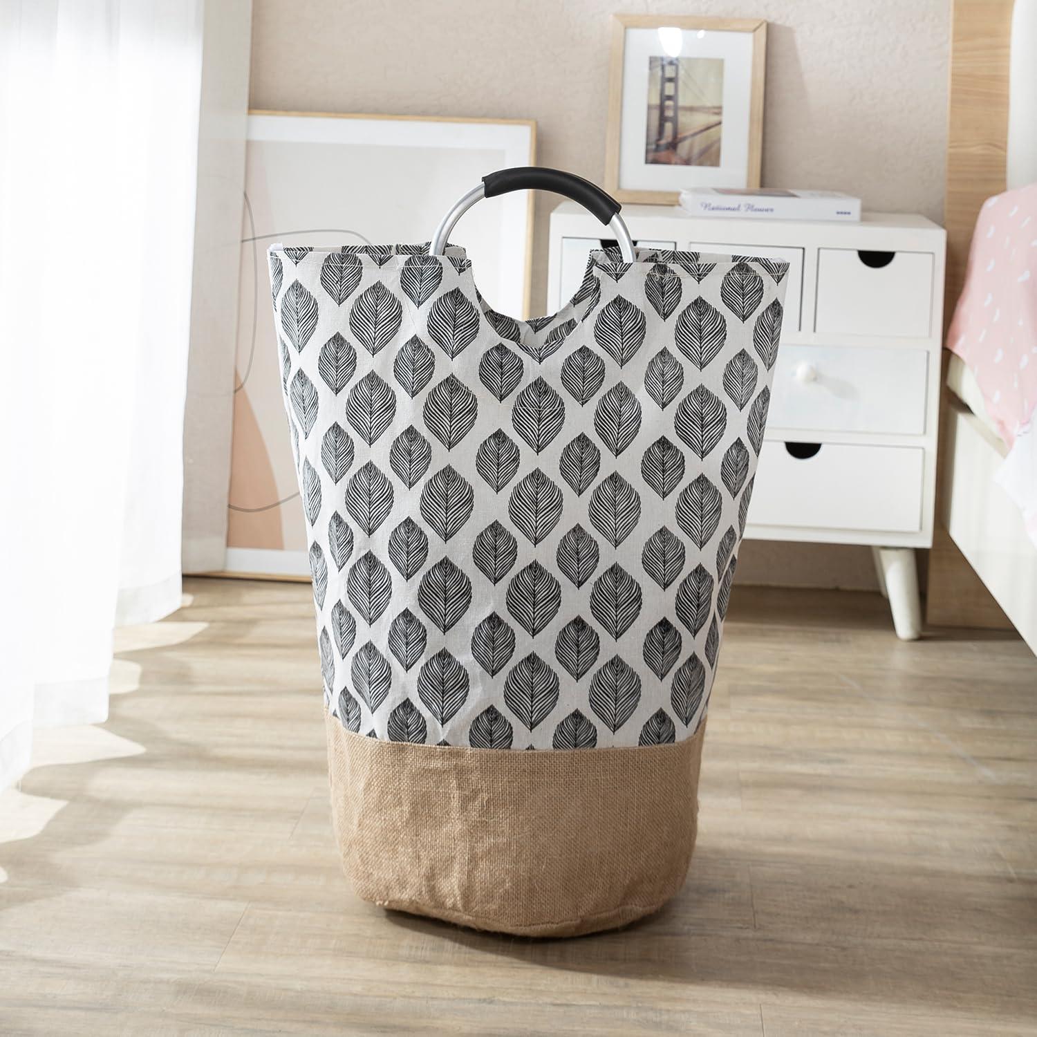 Printed Laundry Basket Clothes Hamper with Handles - HOKIPO | Har Ghar ka Humsafar