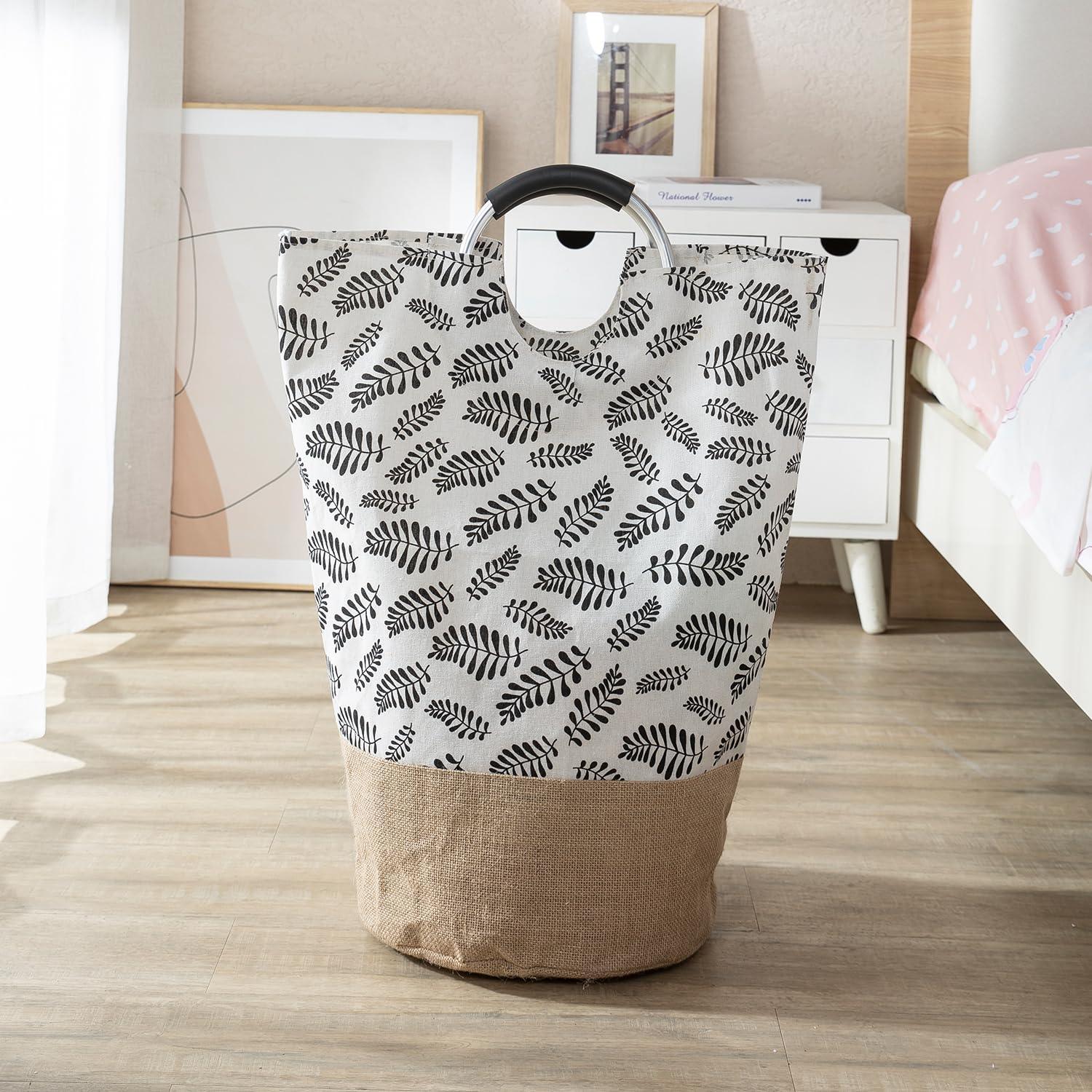 Printed Laundry Basket Clothes Hamper with Handles - HOKIPO | Har Ghar ka Humsafar