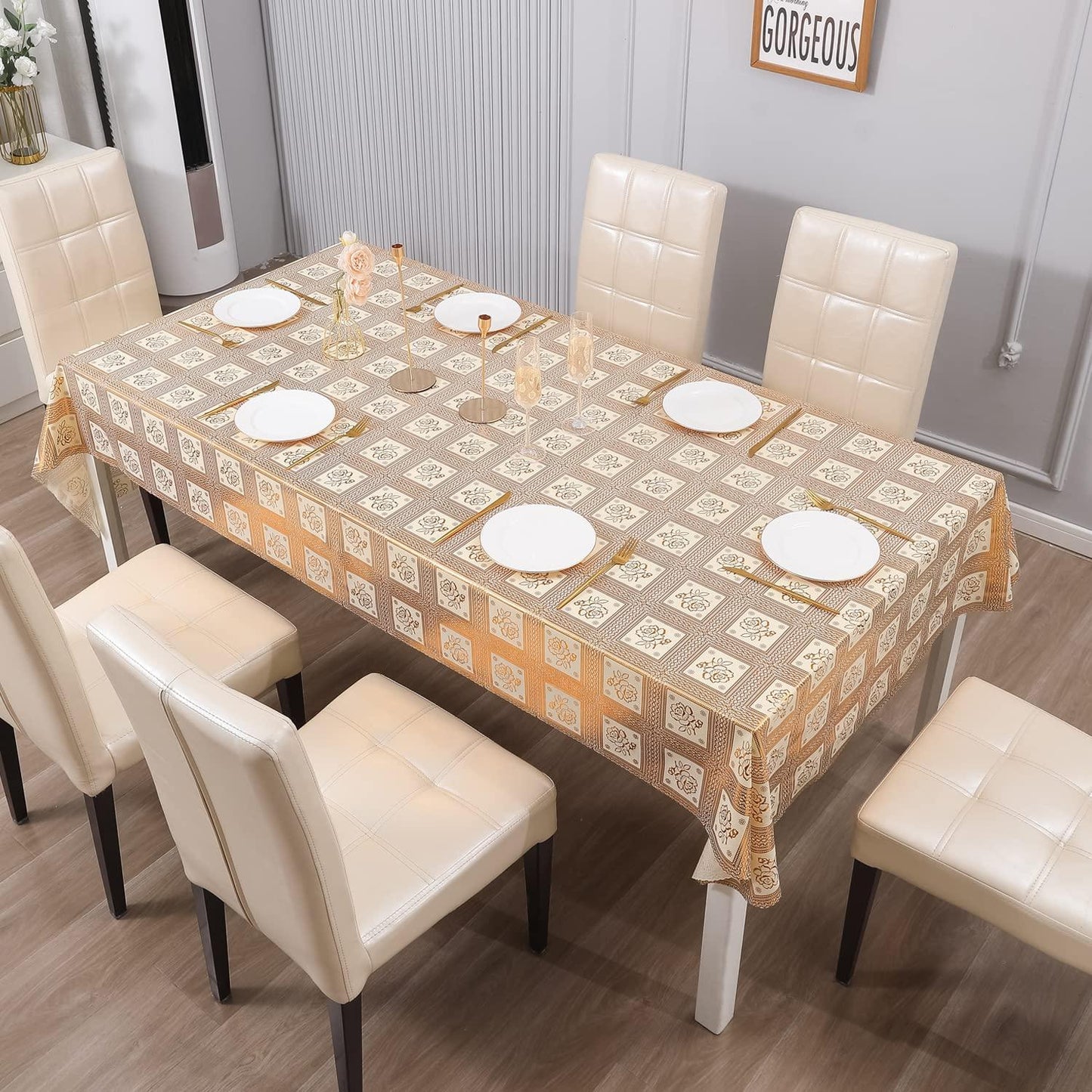 PVC Dining Table Cover - HOKIPO | Har Ghar ka Humsafar