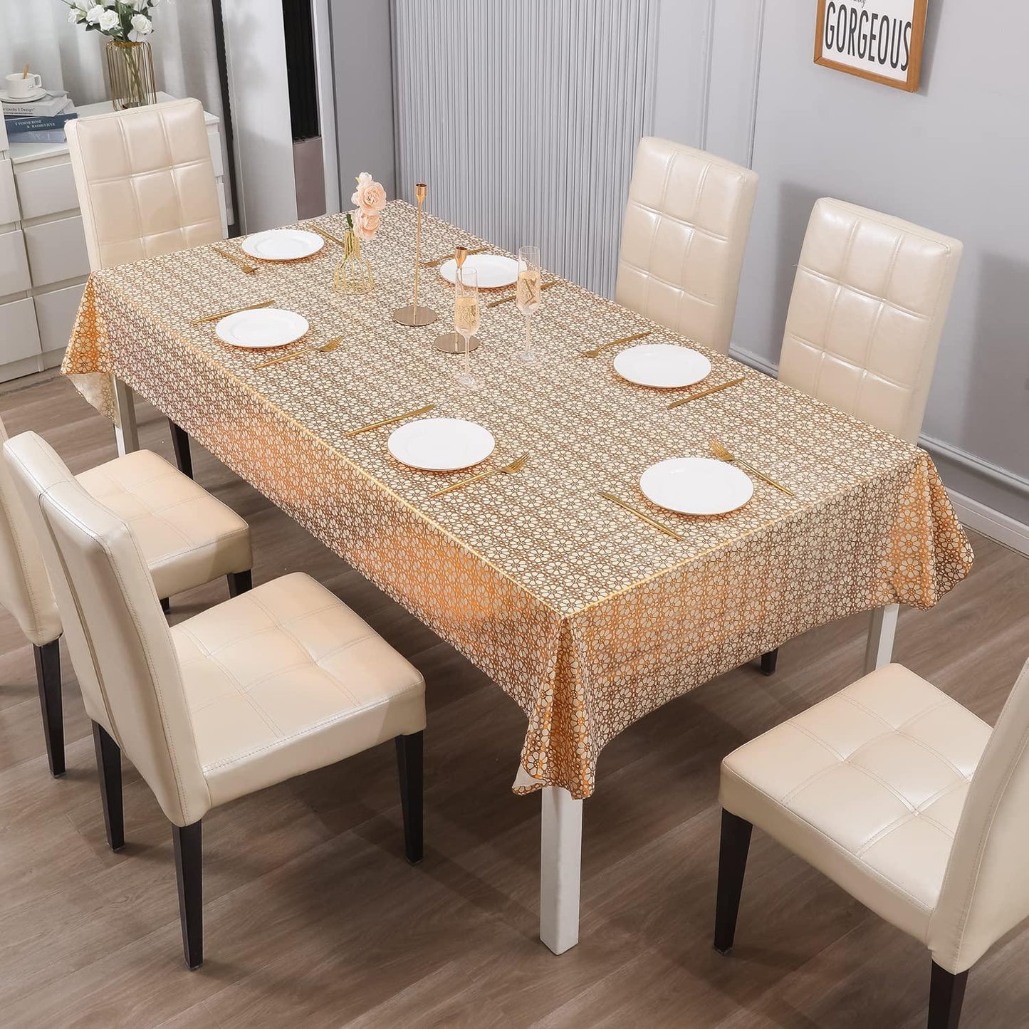 PVC Dining Table Cover - HOKIPO | Har Ghar ka Humsafar