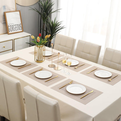 PVC Dining Table Mats, Beige - HOKIPO | Har Ghar ka Humsafar