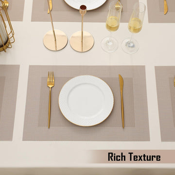 PVC Dining Table Mats, Beige - HOKIPO | Har Ghar ka Humsafar