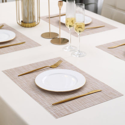 PVC Dining Table Mats, Beige - HOKIPO | Har Ghar ka Humsafar