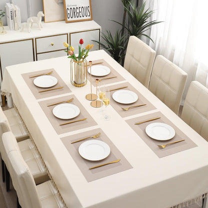 PVC Dining Table Mats, Beige - HOKIPO | Har Ghar ka Humsafar
