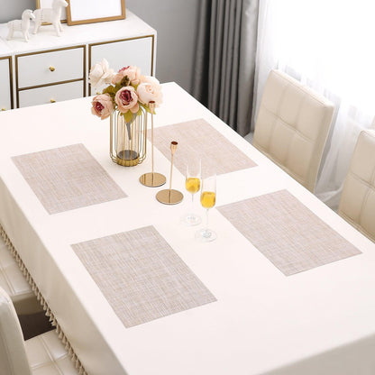 PVC Dining Table Mats, Beige - HOKIPO | Har Ghar ka Humsafar