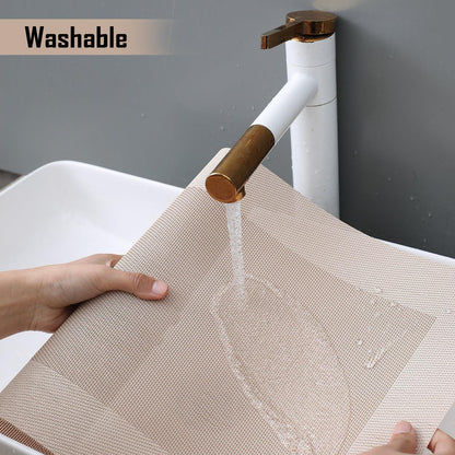 PVC Dining Table Mats, Beige - HOKIPO | Har Ghar ka Humsafar