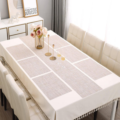 PVC Dining Table Mats, Beige - HOKIPO | Har Ghar ka Humsafar