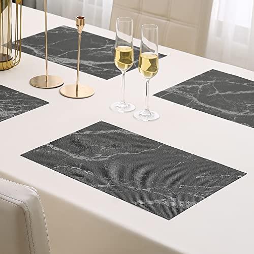 PVC Dining Table Mats, Black - HOKIPO | Har Ghar ka Humsafar