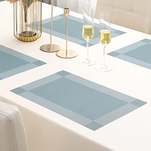 PVC Dining Table Mats, Blue - HOKIPO | Har Ghar ka Humsafar