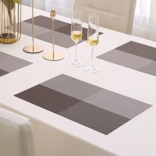 PVC Dining Table Mats, Brown - HOKIPO | Har Ghar ka Humsafar