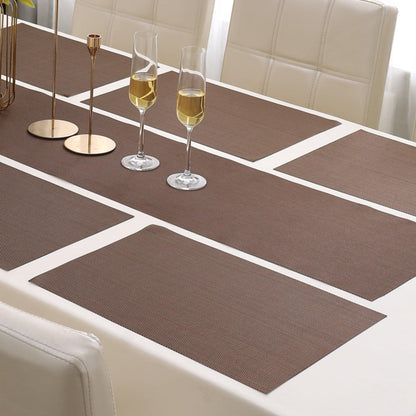 PVC Dining Table Mats, Brown - HOKIPO | Har Ghar ka Humsafar