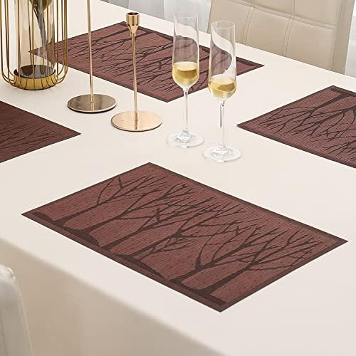 PVC Dining Table Mats, Brown Tree - HOKIPO | Har Ghar ka Humsafar