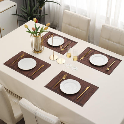 PVC Dining Table Mats, Brown Tree - HOKIPO | Har Ghar ka Humsafar