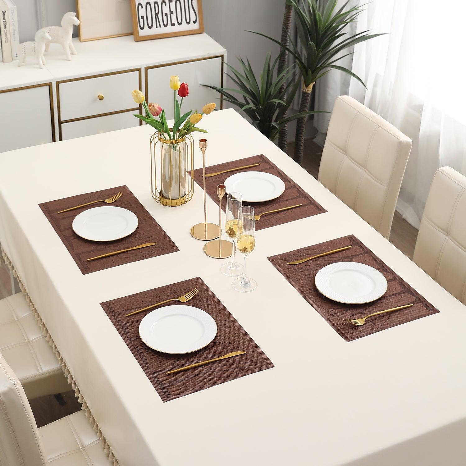 PVC Dining Table Mats, Brown Tree - HOKIPO | Har Ghar ka Humsafar