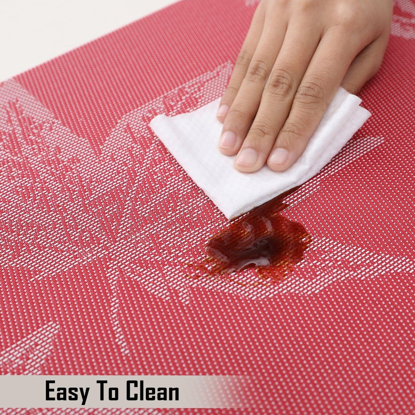 PVC Dining Table Mats, Crimson Maple Leaf - HOKIPO | Har Ghar ka Humsafar