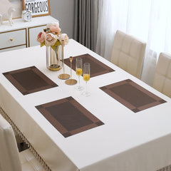 PVC Dining Table Mats, Dark Brown - HOKIPO | Har Ghar ka Humsafar