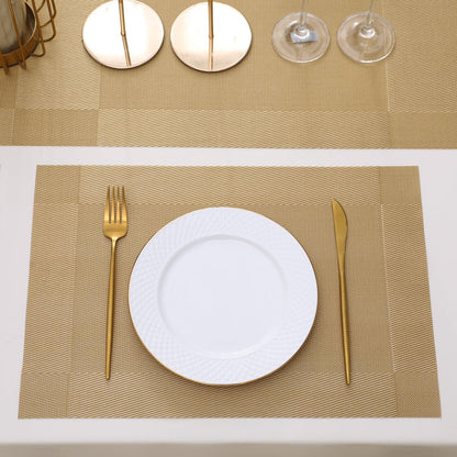 PVC Dining Table Mats, Gold - HOKIPO | Har Ghar ka Humsafar