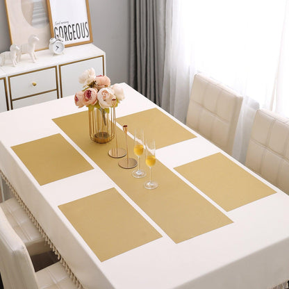 PVC Dining Table Mats, Golden - HOKIPO | Har Ghar ka Humsafar