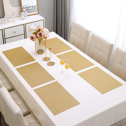 PVC Dining Table Mats, Golden - HOKIPO | Har Ghar ka Humsafar