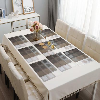PVC Dining Table Mats, Gradient Brown - HOKIPO | Har Ghar ka Humsafar