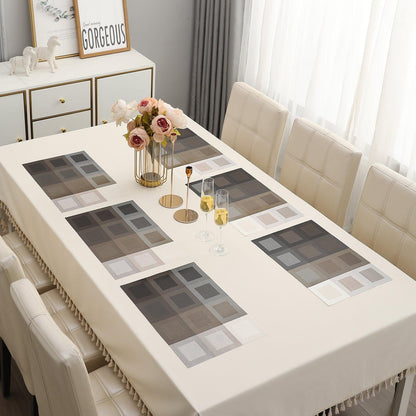PVC Dining Table Mats, Gradient Brown - HOKIPO | Har Ghar ka Humsafar