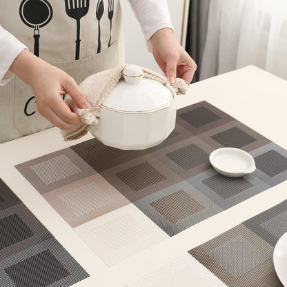 PVC Dining Table Mats, Gradient Brown - HOKIPO | Har Ghar ka Humsafar