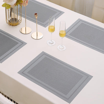 PVC Dining Table Mats, Grey - HOKIPO | Har Ghar ka Humsafar