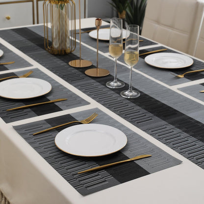 PVC Dining Table Mats, Grey - HOKIPO | Har Ghar ka Humsafar