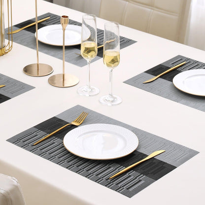 PVC Dining Table Mats, Grey - HOKIPO | Har Ghar ka Humsafar