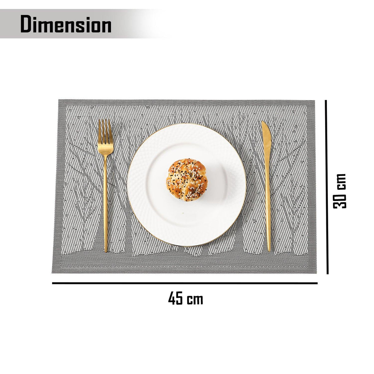 PVC Dining Table Mats, Grey Tree - HOKIPO | Har Ghar ka Humsafar