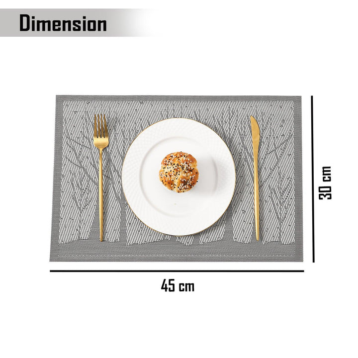 PVC Dining Table Mats, Grey Tree - HOKIPO | Har Ghar ka Humsafar